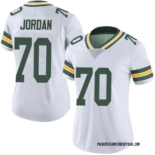 Green Bay Packers Women's Limited White Vapor Untouchable Jersey (70 Michael Jordan)
