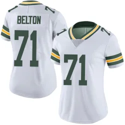 Green Bay Packers Women's Limited White Vapor Untouchable Jersey (71 Anthony Belton)