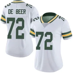 Green Bay Packers Women's Limited White Vapor Untouchable Jersey (72 Gerhard de Beer)