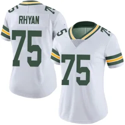 Green Bay Packers Women's Limited White Vapor Untouchable Jersey (75 Sean Rhyan)