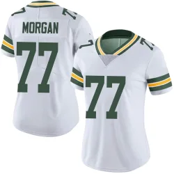Green Bay Packers Women's Limited White Vapor Untouchable Jersey (77 Jordan Morgan)