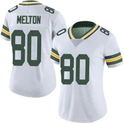 Green Bay Packers Women's Limited White Vapor Untouchable Jersey (80 Bo Melton)