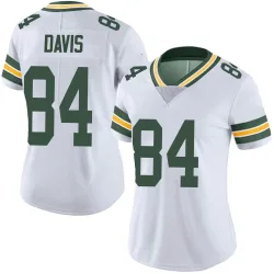 Green Bay Packers Women's Limited White Vapor Untouchable Jersey (84 Tyler Davis)