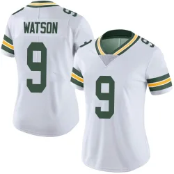 Green Bay Packers Women's Limited White Vapor Untouchable Jersey (9 Christian Watson)