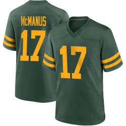 Green Bay Packers Youth Game Green Alternate Jersey (17 Brandon McManus)
