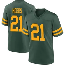 Green Bay Packers Youth Game Green Alternate Jersey (21 Nate Hobbs)