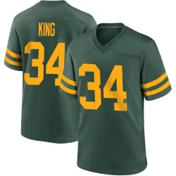Green Bay Packers Youth Game Green Alternate Jersey (34 Kalen King)