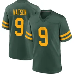 Green Bay Packers Youth Game Green Alternate Jersey (9 Christian Watson)