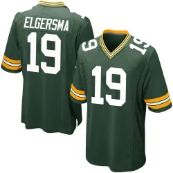 Green Bay Packers Youth Game Green Team Color Jersey (19 Taylor Elgersma)