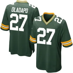 Green Bay Packers Youth Game Green Team Color Jersey (27 Kitan Oladapo)