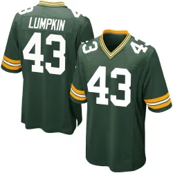 Green Bay Packers Youth Game Green Team Color Jersey (43 Johnny Lumpkin)