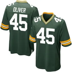 Green Bay Packers Youth Game Green Team Color Jersey (45 Collin Oliver)