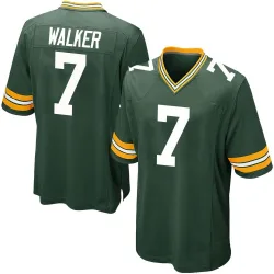Green Bay Packers Youth Game Green Team Color Jersey (7 Quay Walker)