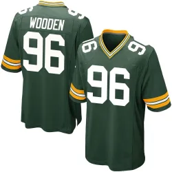 Green Bay Packers Youth Game Green Team Color Jersey (96 Colby Wooden)