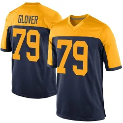 Green Bay Packers Youth Game Navy Alternate Jersey (79 Travis Glover)