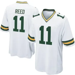 Green Bay Packers Youth Game White Jersey (11 Jayden Reed)