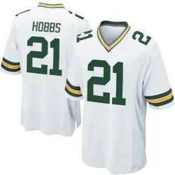 Green Bay Packers Youth Game White Jersey (21 Nate Hobbs)