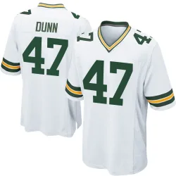 Green Bay Packers Youth Game White Jersey (47 Isaiah Dunn)