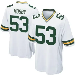 Green Bay Packers Youth Game White Jersey (53 Arron Mosby)