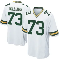 Green Bay Packers Youth Game White Jersey (73 John Williams)