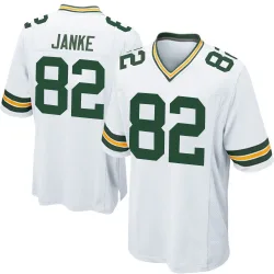 Green Bay Packers Youth Game White Jersey (82 Jadon Janke)