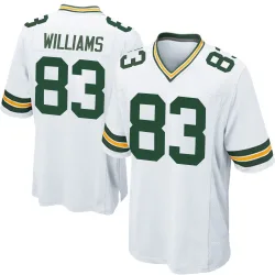 Green Bay Packers Youth Game White Jersey (83 Savion Williams)