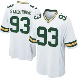 Green Bay Packers Youth Game White Jersey (93 Nazir Stackhouse)