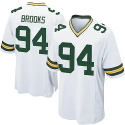 Green Bay Packers Youth Game White Jersey (94 Karl Brooks)