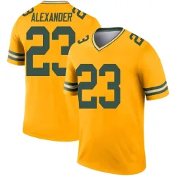 Green Bay Packers Youth Legend Gold Inverted Jersey (23 Jaire Alexander)