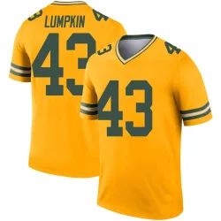 Green Bay Packers Youth Legend Gold Inverted Jersey (43 Johnny Lumpkin)
