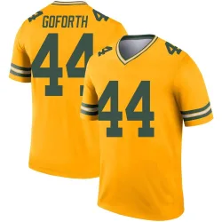 Green Bay Packers Youth Legend Gold Inverted Jersey (44 Ralen Goforth)