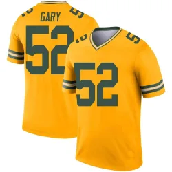 Green Bay Packers Youth Legend Gold Inverted Jersey (52 Rashan Gary)
