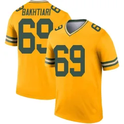 Green Bay Packers Youth Legend Gold Inverted Jersey (69 David Bakhtiari)