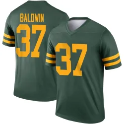 Green Bay Packers Youth Legend Green Alternate Jersey (37 Johnathan Baldwin)