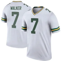 Green Bay Packers Youth Legend White Color Rush Jersey (7 Quay Walker)