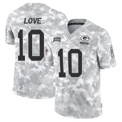 Green Bay Packers Youth Limited Arctic Camo 2024 Salute to Service Jersey (10 Jordan Love)
