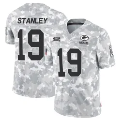 Green Bay Packers Youth Limited Arctic Camo 2024 Salute to Service Jersey (19 Dimitri Stanley)