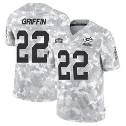 Green Bay Packers Youth Limited Arctic Camo 2024 Salute to Service Jersey (22 Tulu Griffin)
