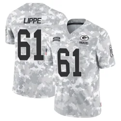 Green Bay Packers Youth Limited Arctic Camo 2024 Salute to Service Jersey (61 J.J. Lippe)