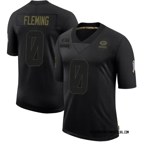 Green Bay Packers Youth Limited Black 2020 Salute To Service Jersey (0 Julian Fleming)