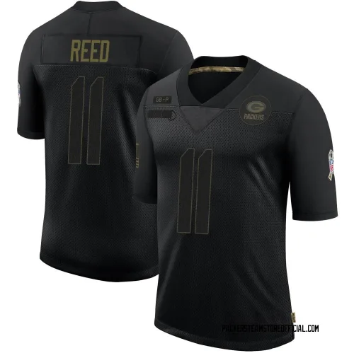 Green Bay Packers Youth Limited Black 2020 Salute To Service Jersey (11 Jayden Reed)
