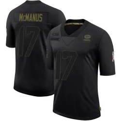 Green Bay Packers Youth Limited Black 2020 Salute To Service Jersey (17 Brandon McManus)