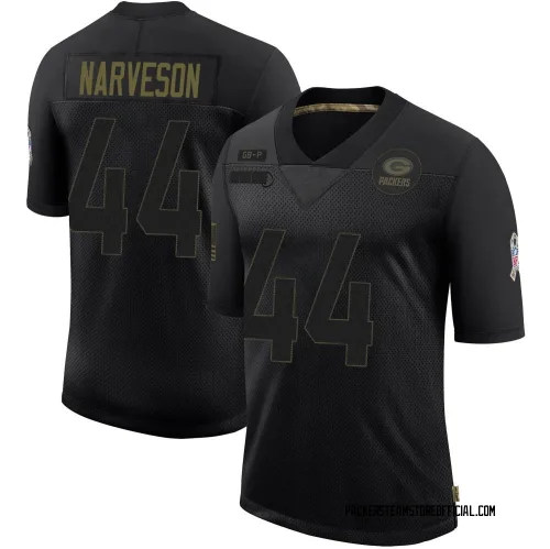 Green Bay Packers Youth Limited Black 2020 Salute To Service Jersey (44 Brayden Narveson)