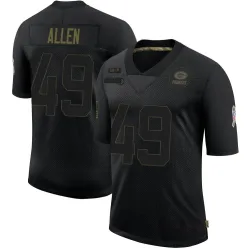 Green Bay Packers Youth Limited Black 2020 Salute To Service Jersey (49 Austin Allen)