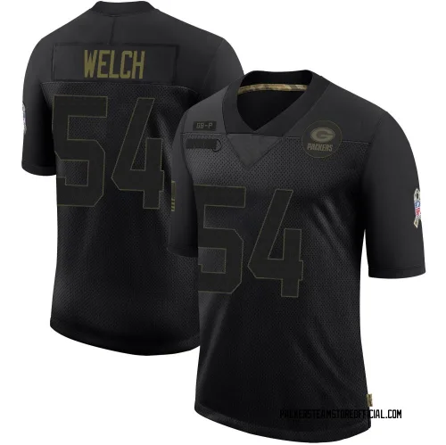 Green Bay Packers Youth Limited Black 2020 Salute To Service Jersey (54 Kristian Welch)
