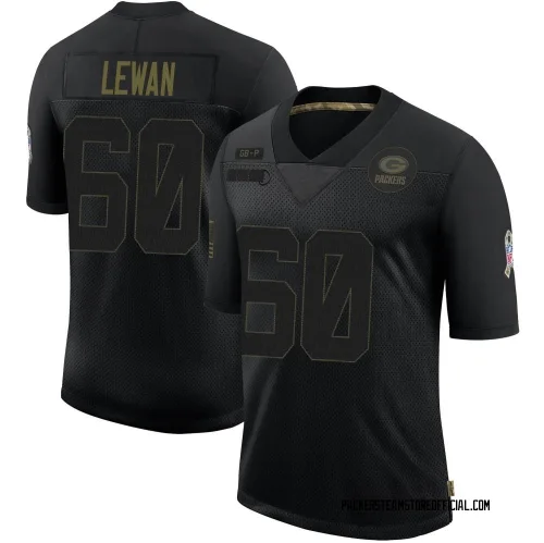 Green Bay Packers Youth Limited Black 2020 Salute To Service Jersey (60 Jason Lewan)