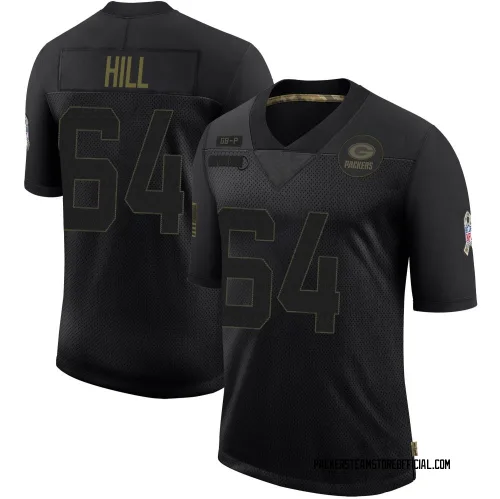 Green Bay Packers Youth Limited Black 2020 Salute To Service Jersey (64 Trey Hill)