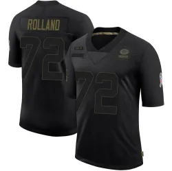 Green Bay Packers Youth Limited Black 2020 Salute To Service Jersey (72 Spencer Rolland)