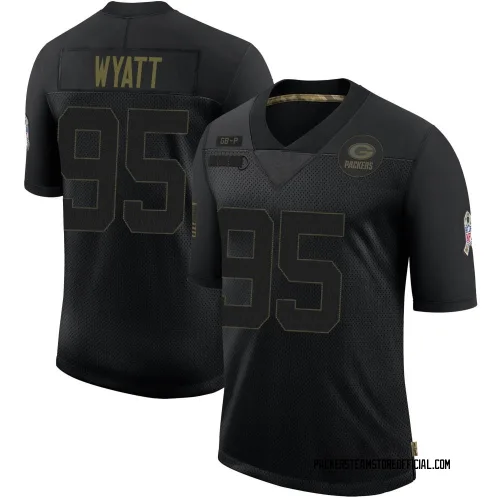 Green Bay Packers Youth Limited Black 2020 Salute To Service Jersey (95 Devonte Wyatt)