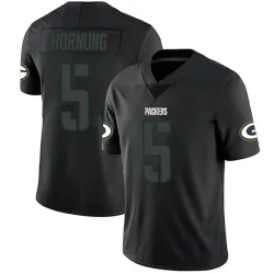 Green Bay Packers Youth Limited Black Impact Jersey (5 Paul Hornung)